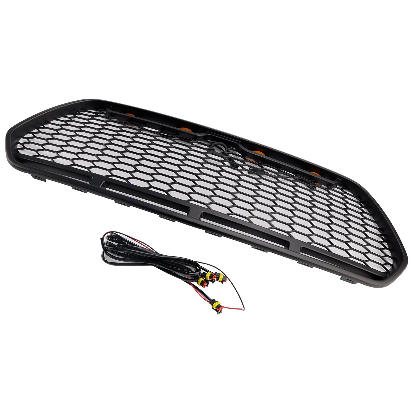 2015-2018 Ford Transit MK8 Raptor w/LED Matt Black Front Bumper Grill Grille