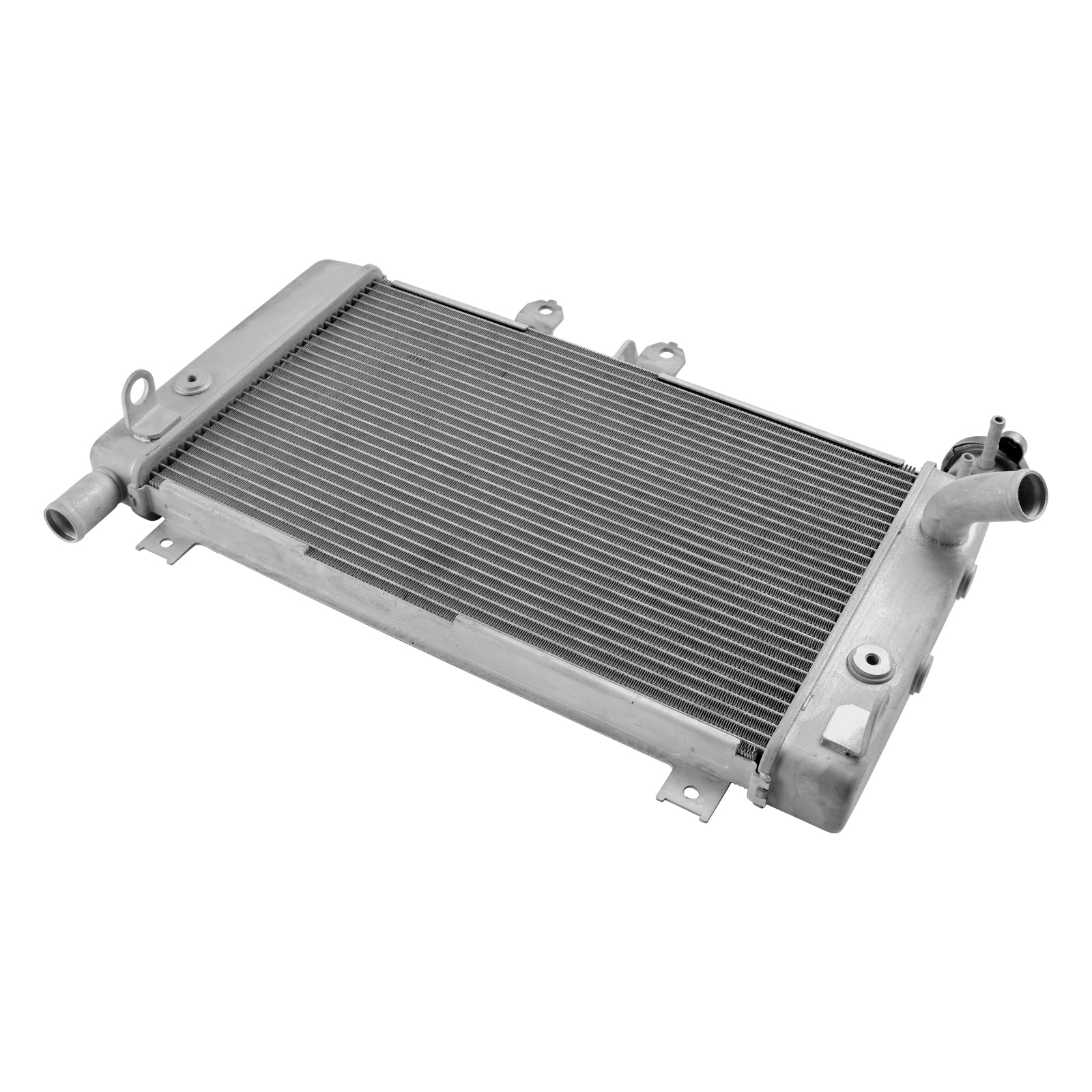 Caltric Aluminum Radiator With Heat Sensor For Kawasaki - Replaces 39060-0011, Includes Fan Switch (27010-1202, 1317, 1206, 1364)