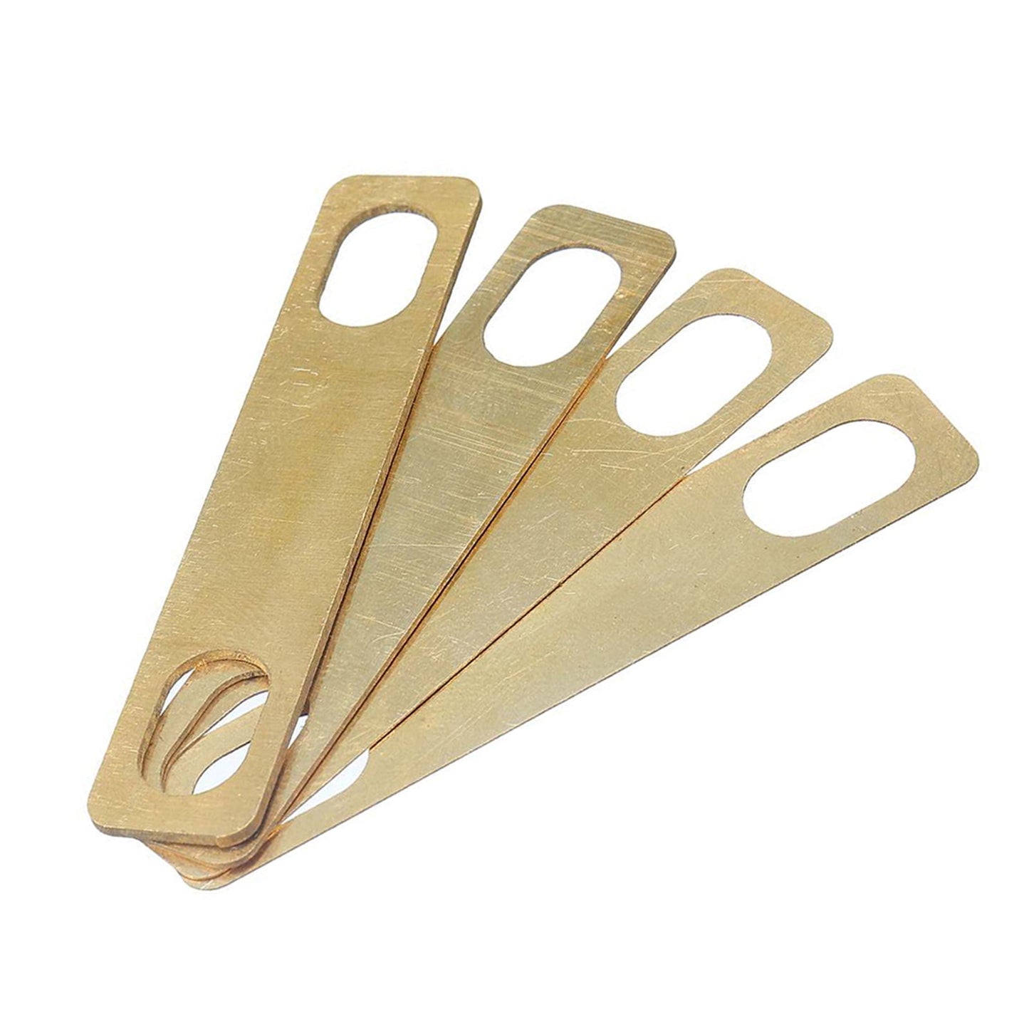 Guitar Neck Shims Brass Tools Set Of 4 - 2Pcs 0.2mm, 1Pc 0.5mm, 1Pc 1mm Thick