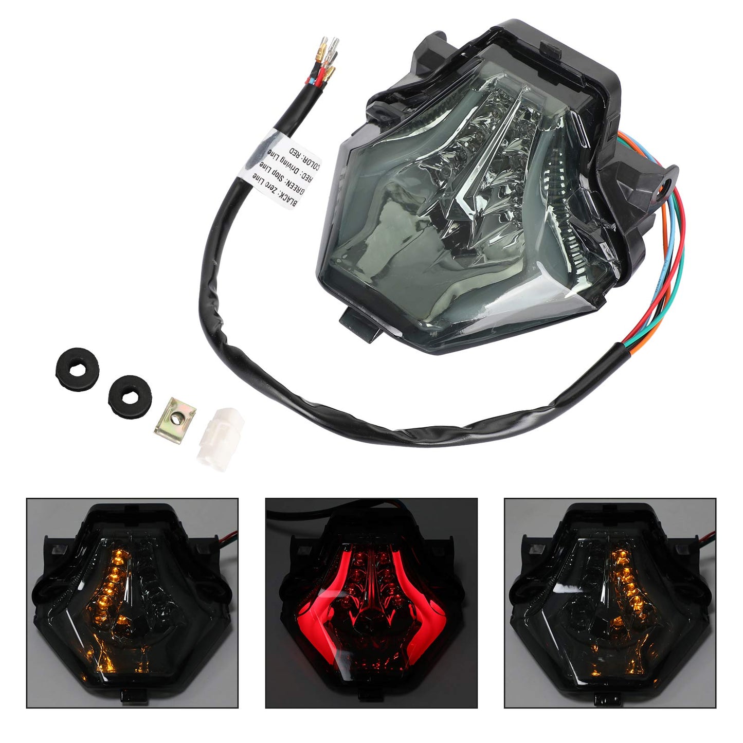 Tail Light Turn Signals Integrated For YAMAHA YZF R25/R3 MT 03/07/25 FZ 07 Blue