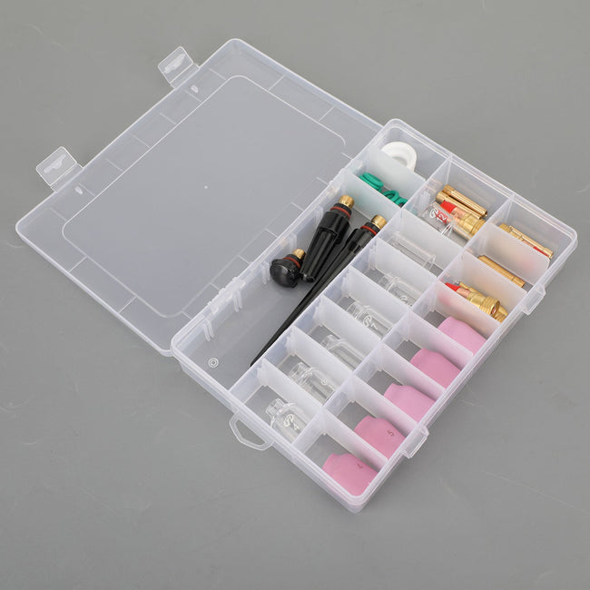 40Pcs TIG Welding Torch Stubby Gas Lens Glass Cup Kit For WP-17/18/26