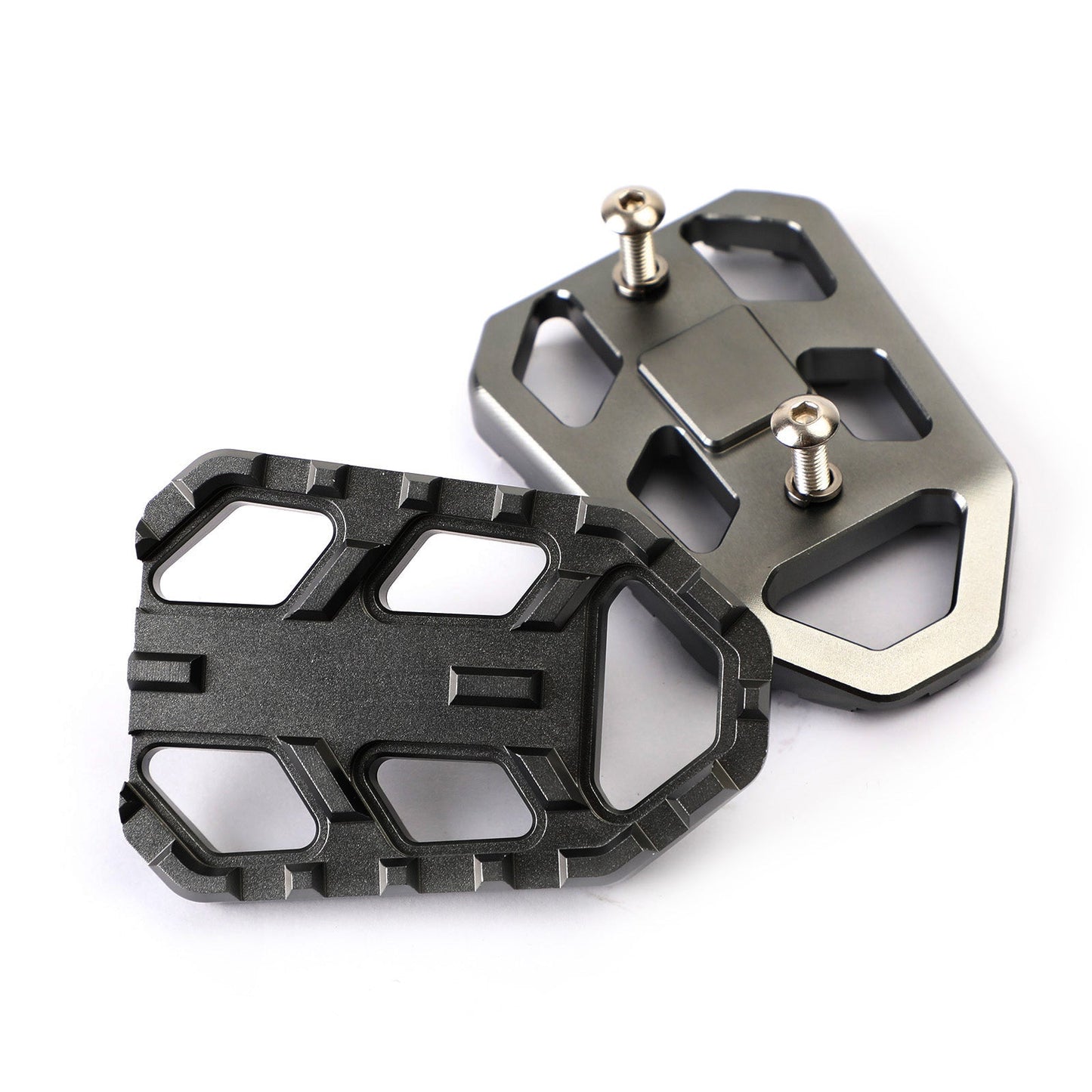 Aluminum Wide Foot Peg Adaptors Footpegs Fit For Suzuki V-Strom DL 650 & 1000 , XT 2006-2020 BLK