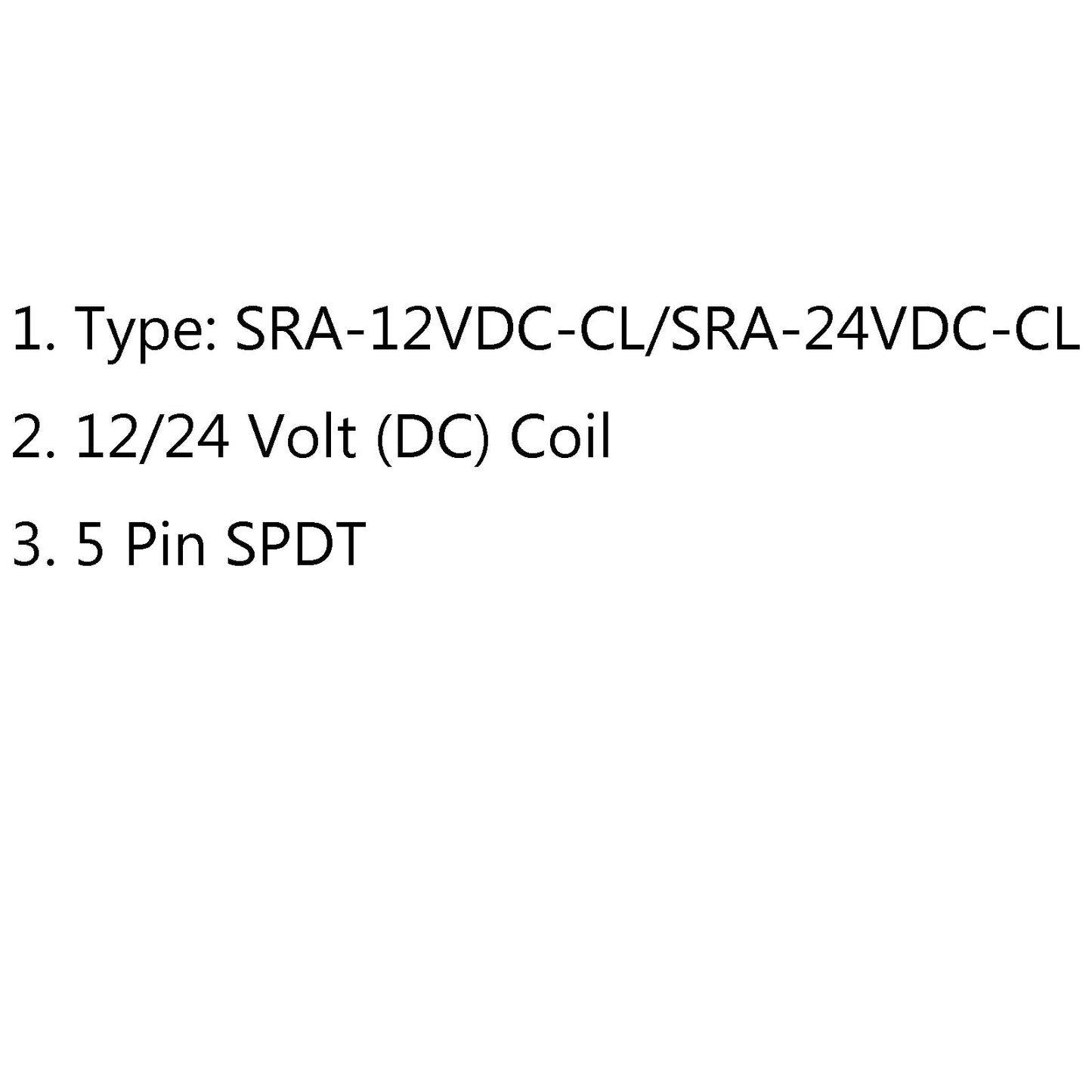 SRA-12VDC-CL/SRA-24VDC-CL DC 12V/24V Coil 20A PCB Purpose Relay 5 Pin SPDT