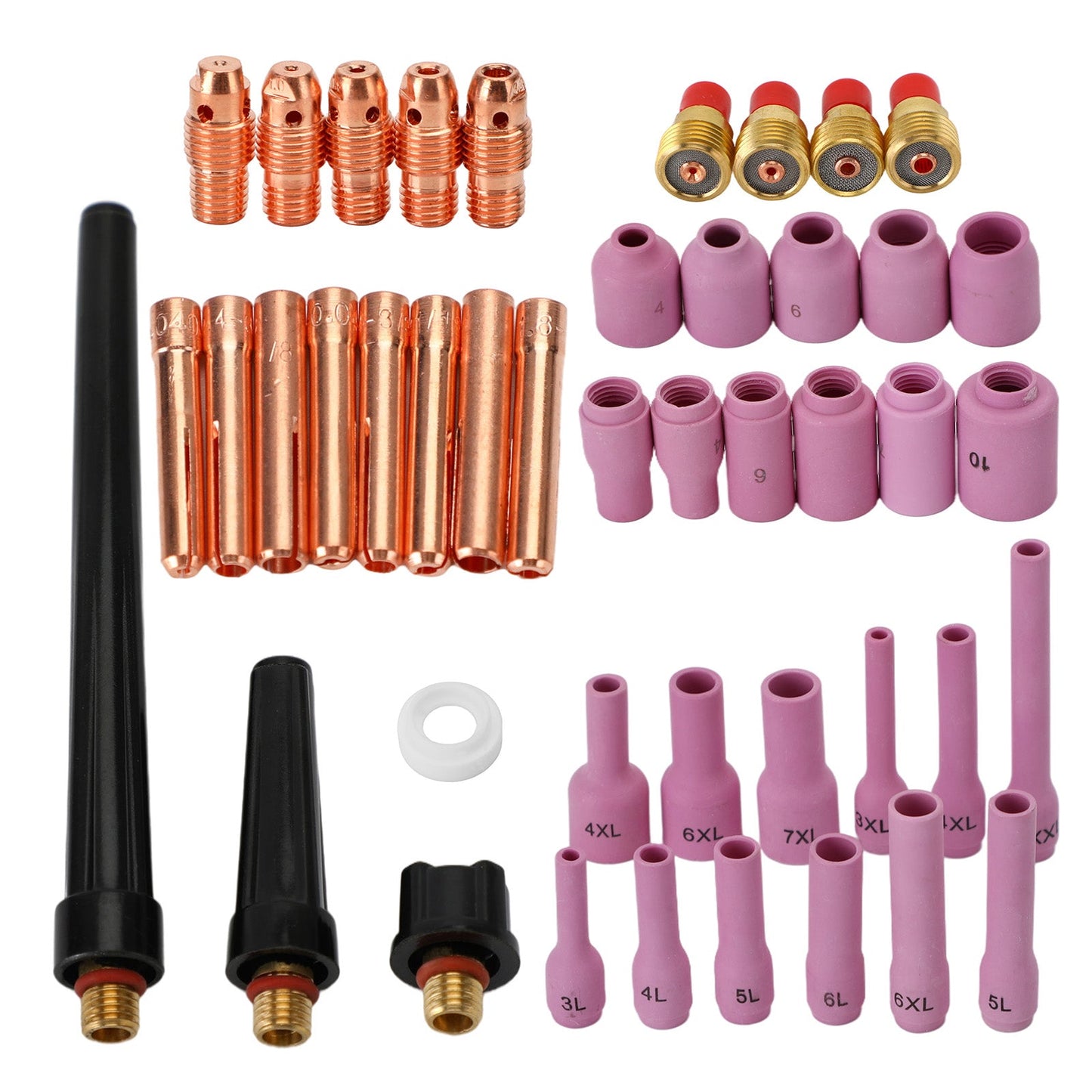 46Pcs Tig Gas Lens Collet Body Assorted Size Fit Tig Welding Torch Wp9 20 25
