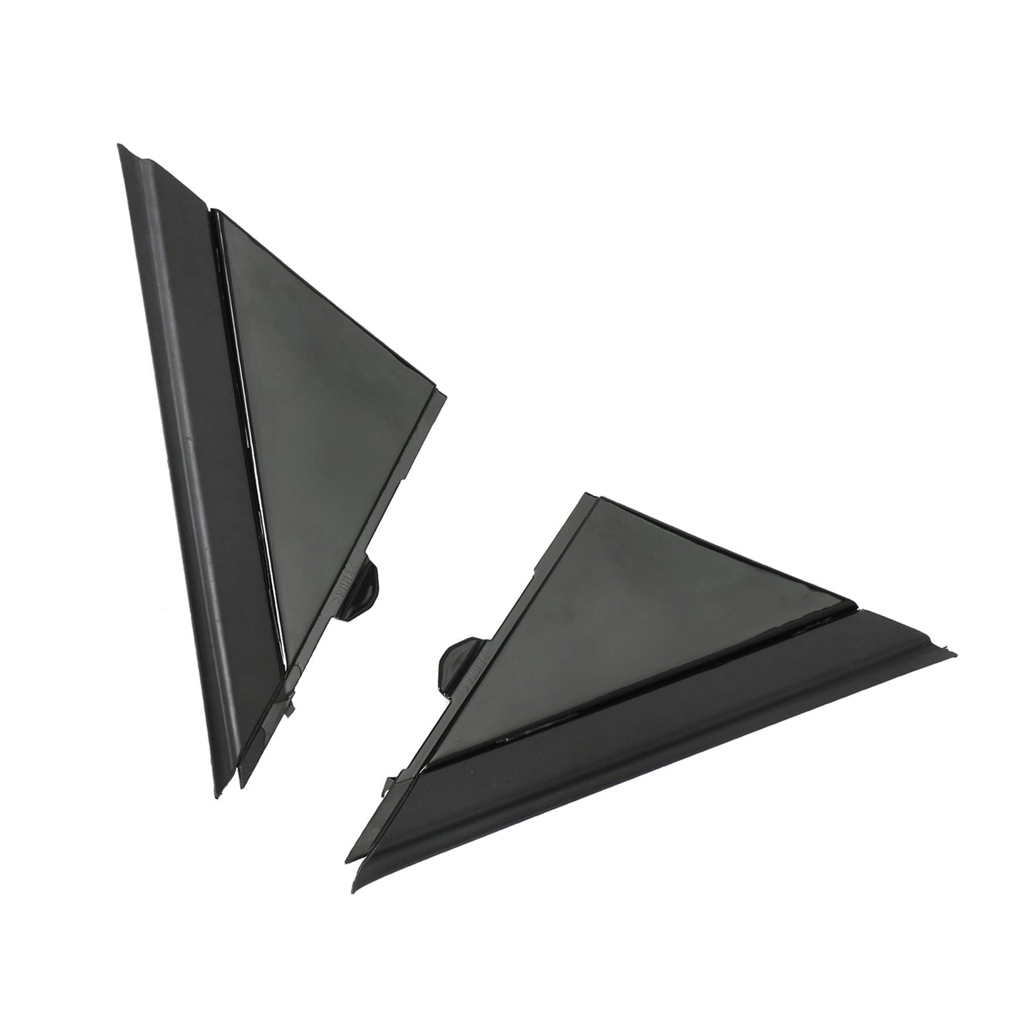 Gloss Black Left & Right Door Mirror Flag Cover Moldings For Fiat 500 2012-2017