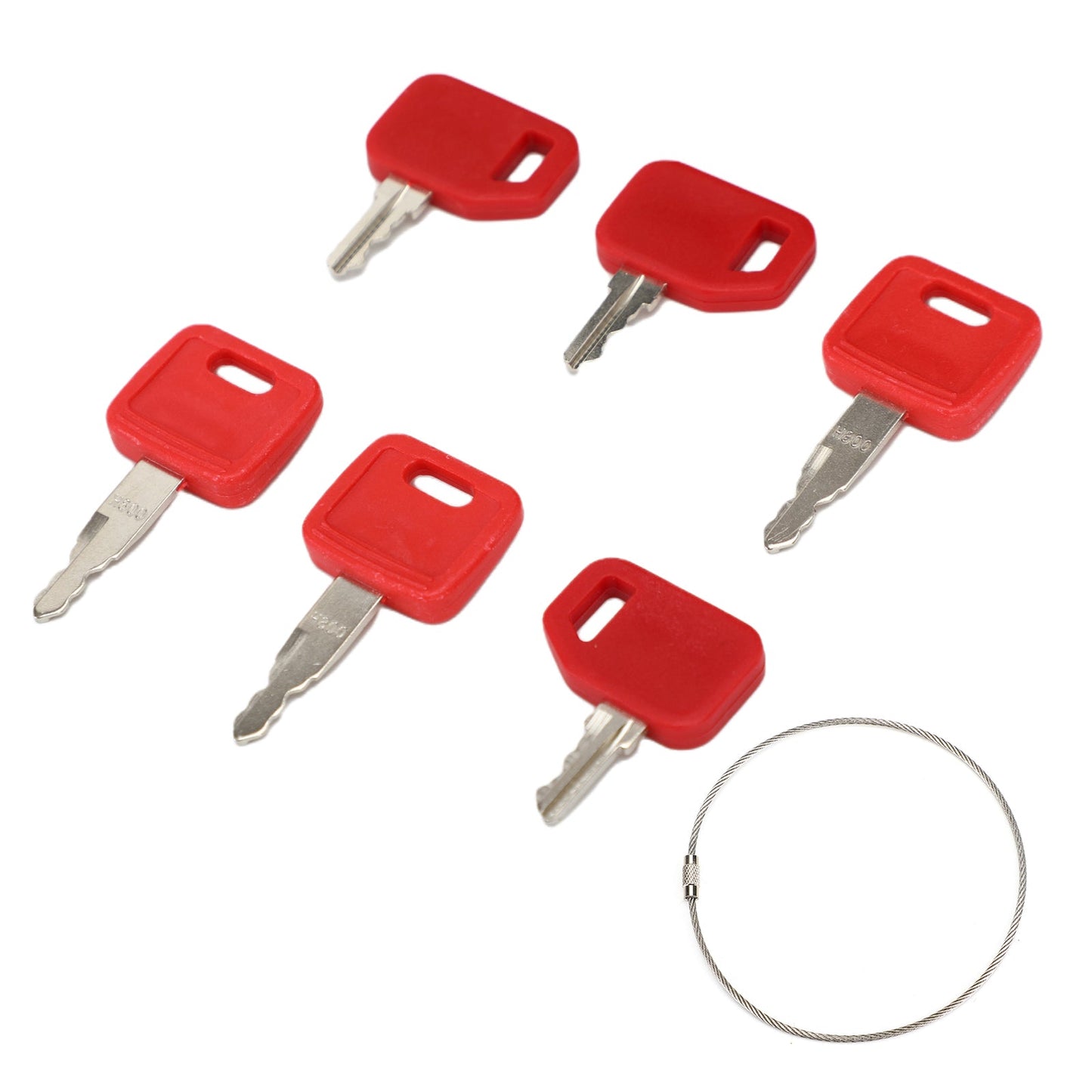 (6)For John Deere Heavy Equipment Ignition Excavator Loader Dozer Keys
