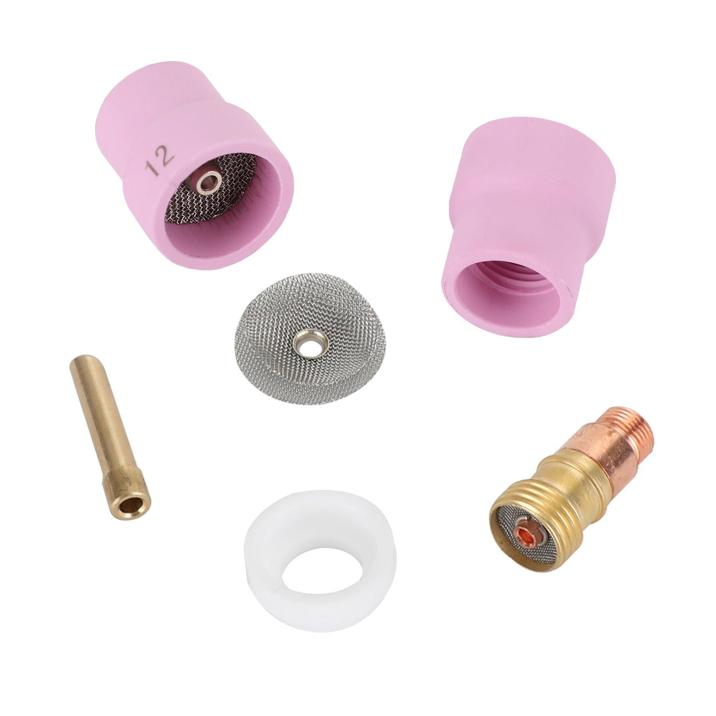 #12 Ceramic Glass Cup Complete Kit For Wp-17 18 & 26 Series Tig Torches