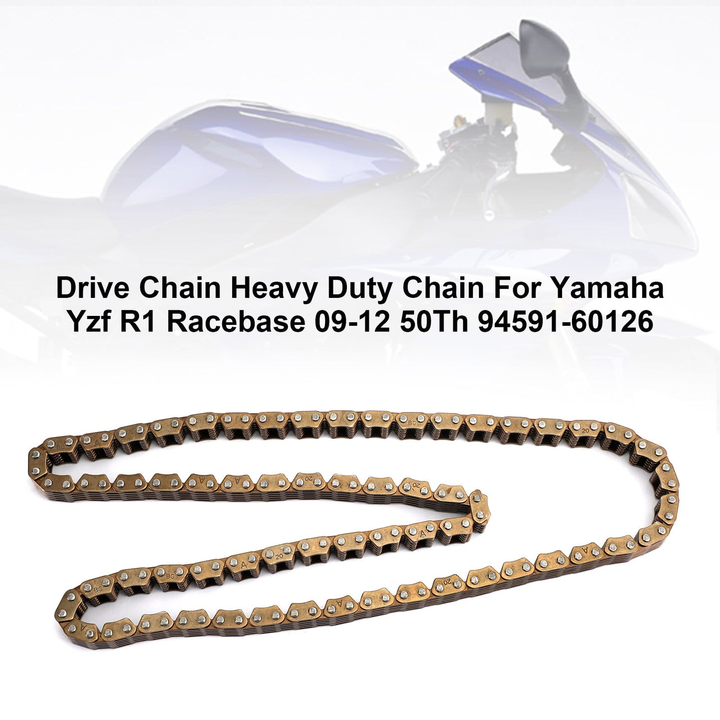 New Heavy Duty Drive Chain For Yamaha Yzf R1 Racebase 09-12 50Th 94591-60126