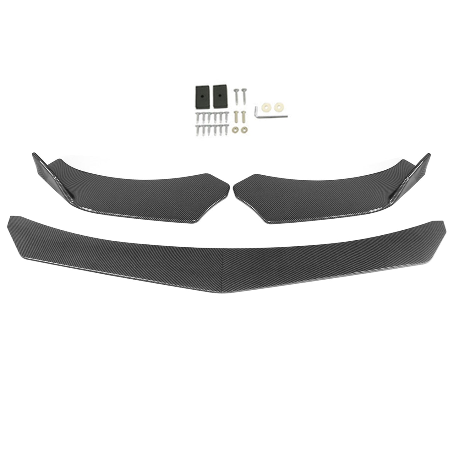 4PCS Universal Front Bumper Lip Body Spoiler Fit GMC Honda Civic Carbon Fiber