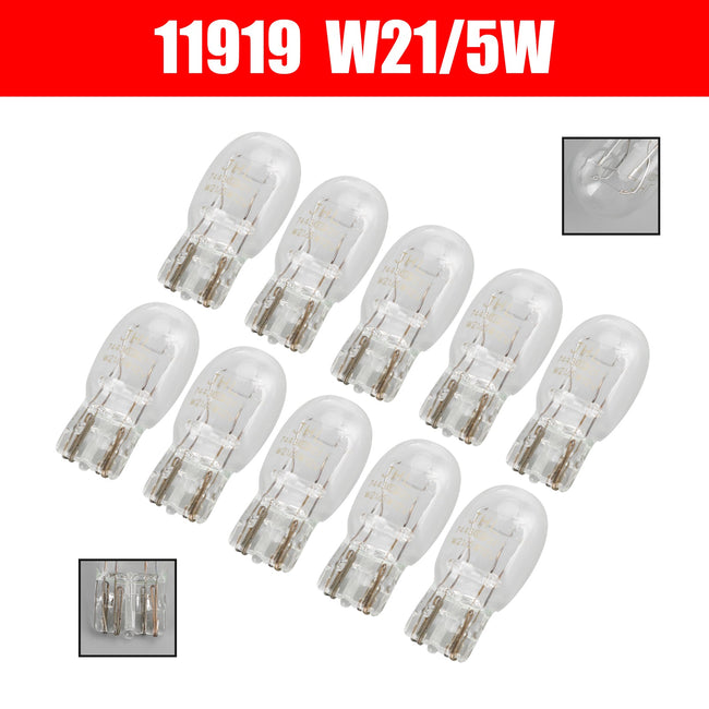 10x For NARVA 11919 Car Auxiliary Bulbs W21/5W 12V21/5W W3x16q