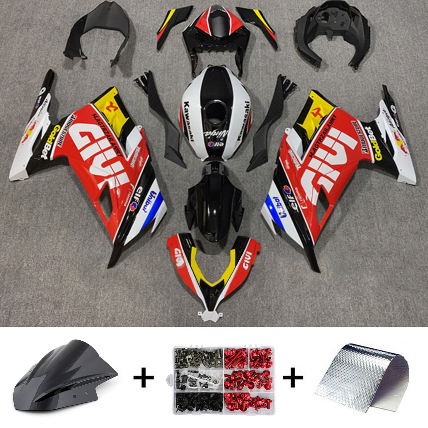 2013-2024 Kawasaki EX300/Ninja300 Injection Fairing Kit Bodywork Plastic ABS#161