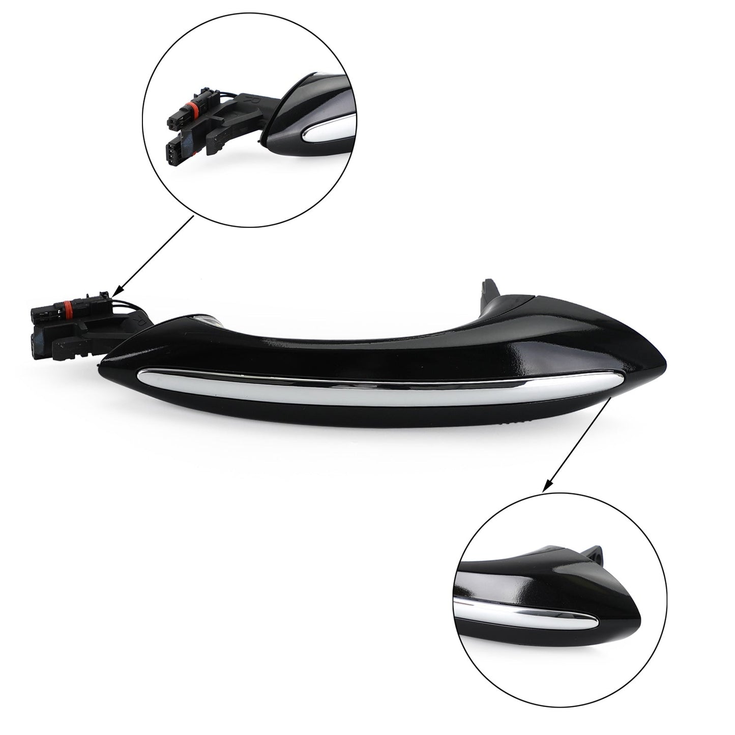 Black Exterior Left+Right Door Handle 51217231931/51217231934 For BMW F10 F01