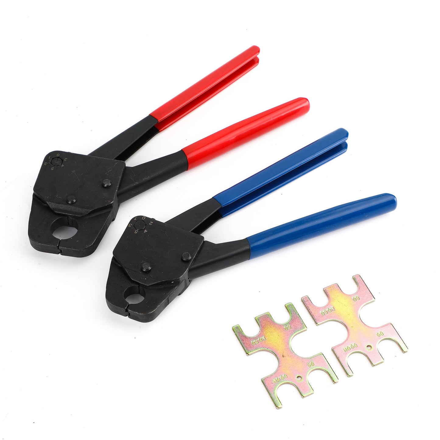 2 Pex Crimper 1/2" And 3/4" Plumbing Crimping Gonogo Set Angle Gauge Tools Combo