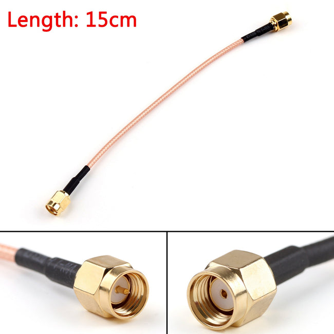 15cm RG316 Cable RP.SMA Male Jack To SMA Male Plug Straight Jumper Pigtail 6in