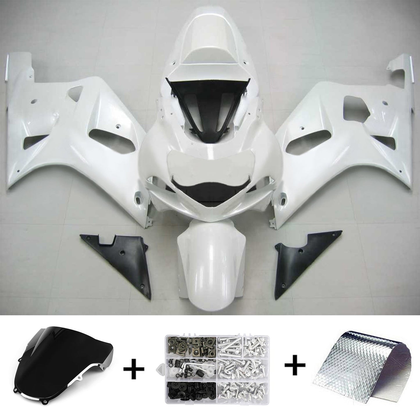2001-2003 Suzuki GSXR600 K1 Injection Fairing Kit Bodywork Plastic ABS #101 Amotopart