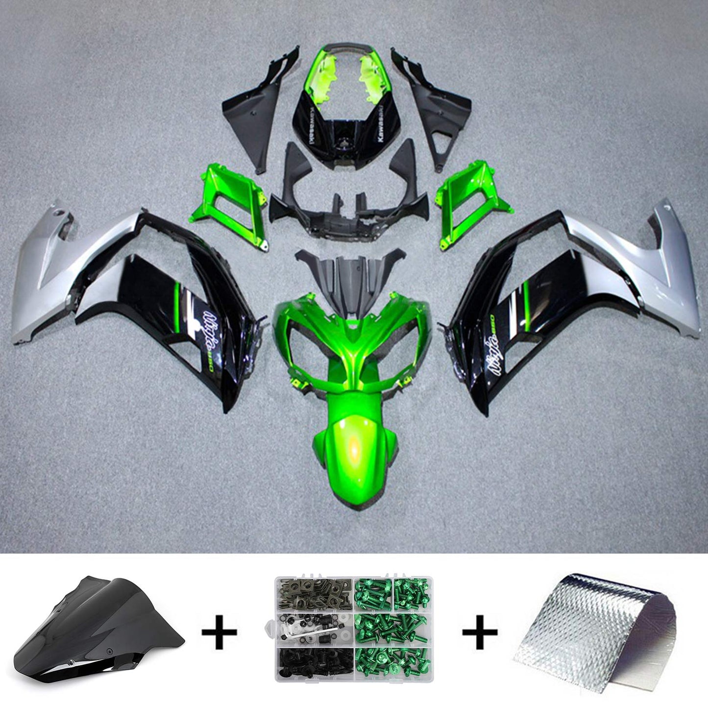 2012-2016 Kawasaki ER6F Ninja650 Amotopart Injection Fairing Kit Bodywork Plastic ABS #118