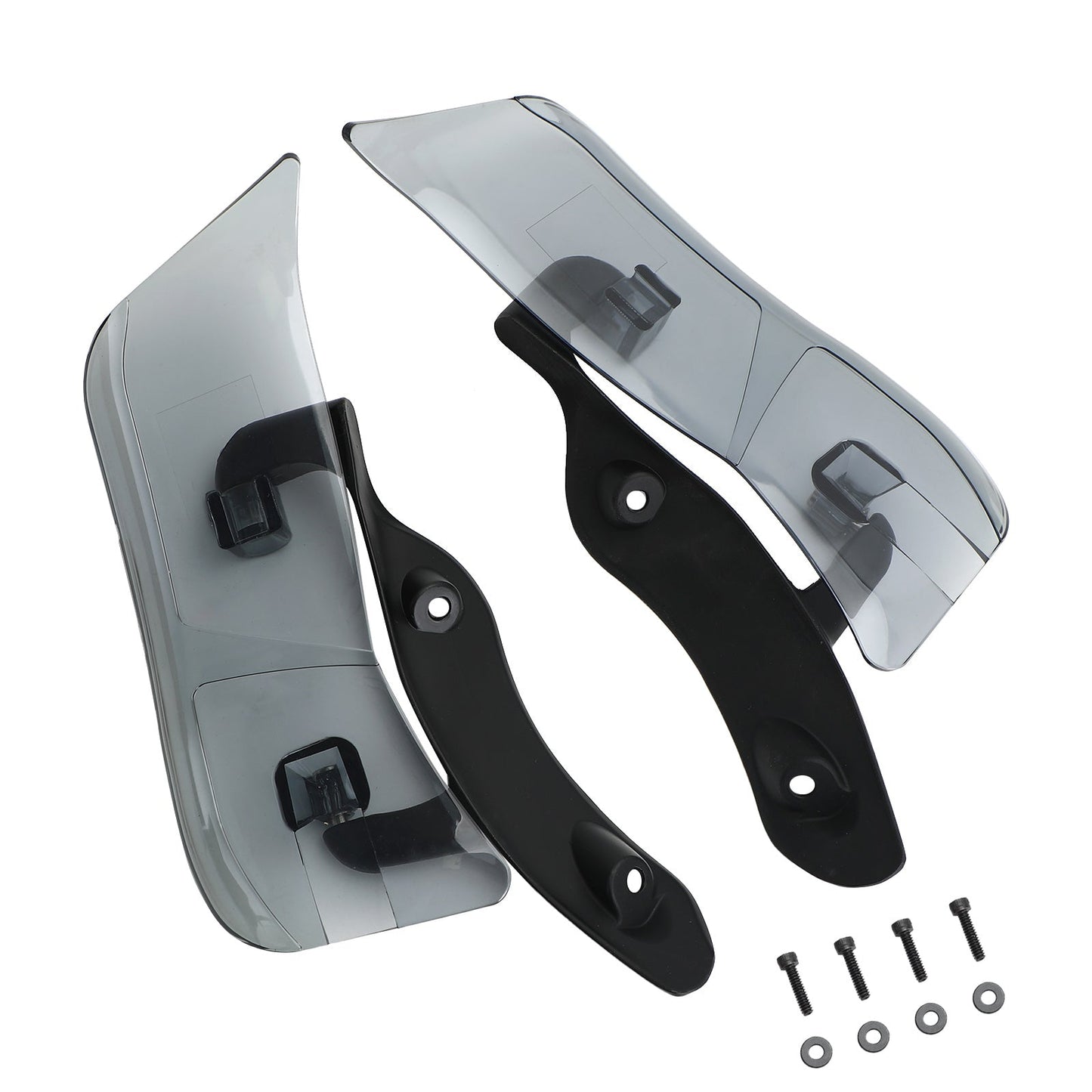 Adjustable Upper Fairing Side Wind Air Deflector For Road Glide 2015-2020 Black