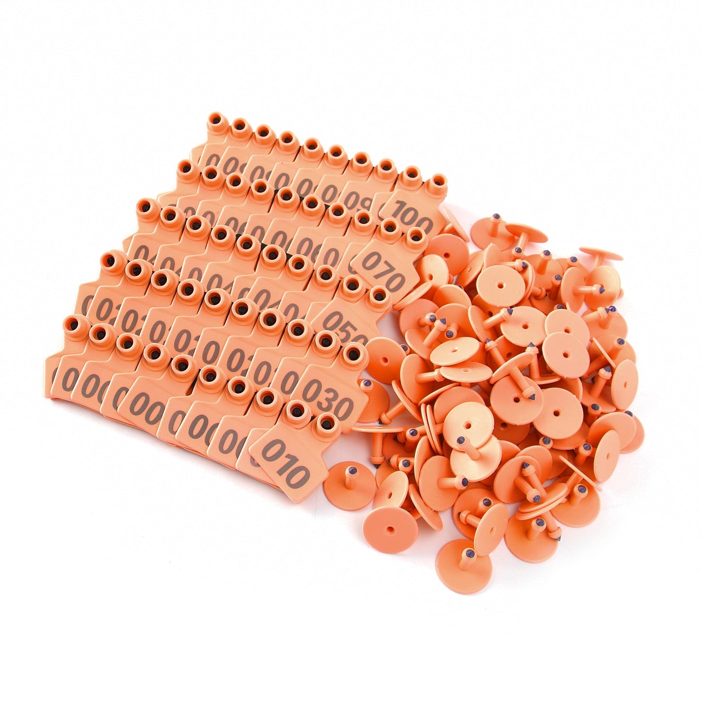 001-100 Number-Ear Tag For Animal Livestock Cattle Cow Pig Label Green