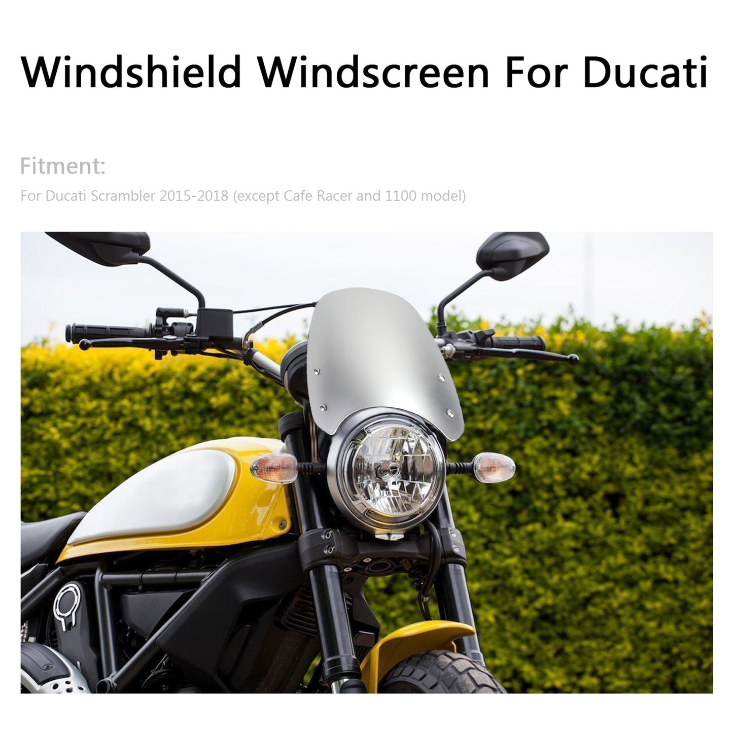 Windshield Windscreen Wind Defector protection For 15-2018 Ducati Scrambler