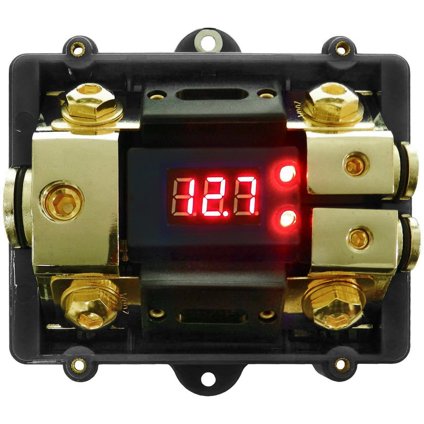 LED Display 1x0 IN 2x4GA OUT Distribution Block Fuse Holder
