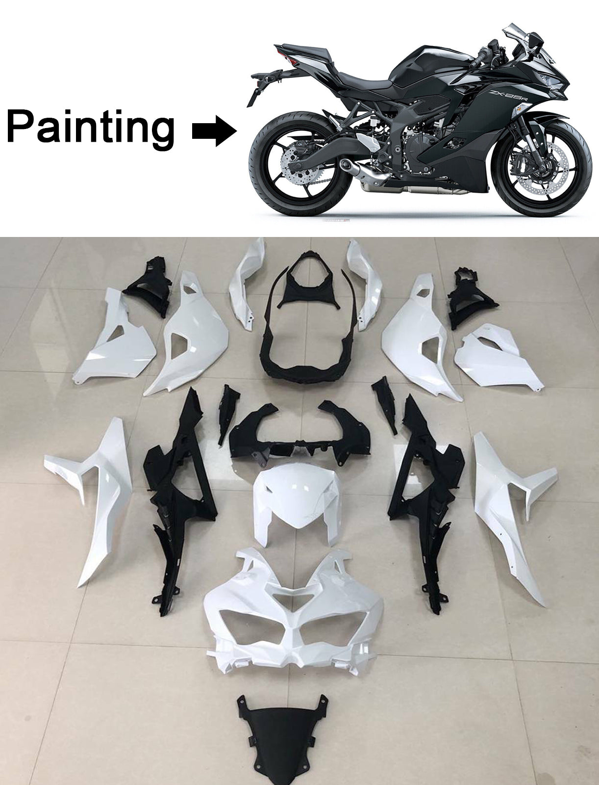 2019-2025 Kawasaki Ninja ZX-25R Amotopart Injection Fairing Kit Bodywork ABS #102