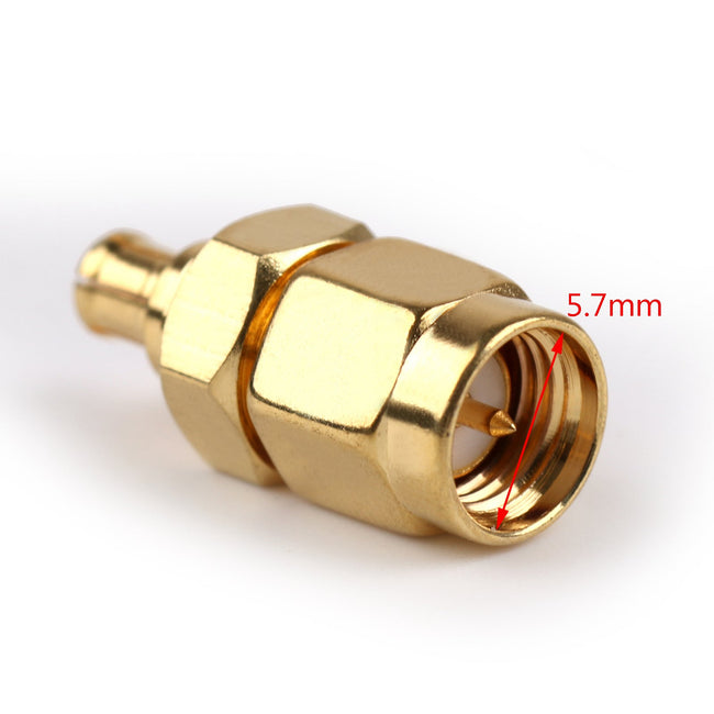 10x RF Adapter SMA Male Plug to MCX Male Gold-Plated RF Coax Adapter Connector