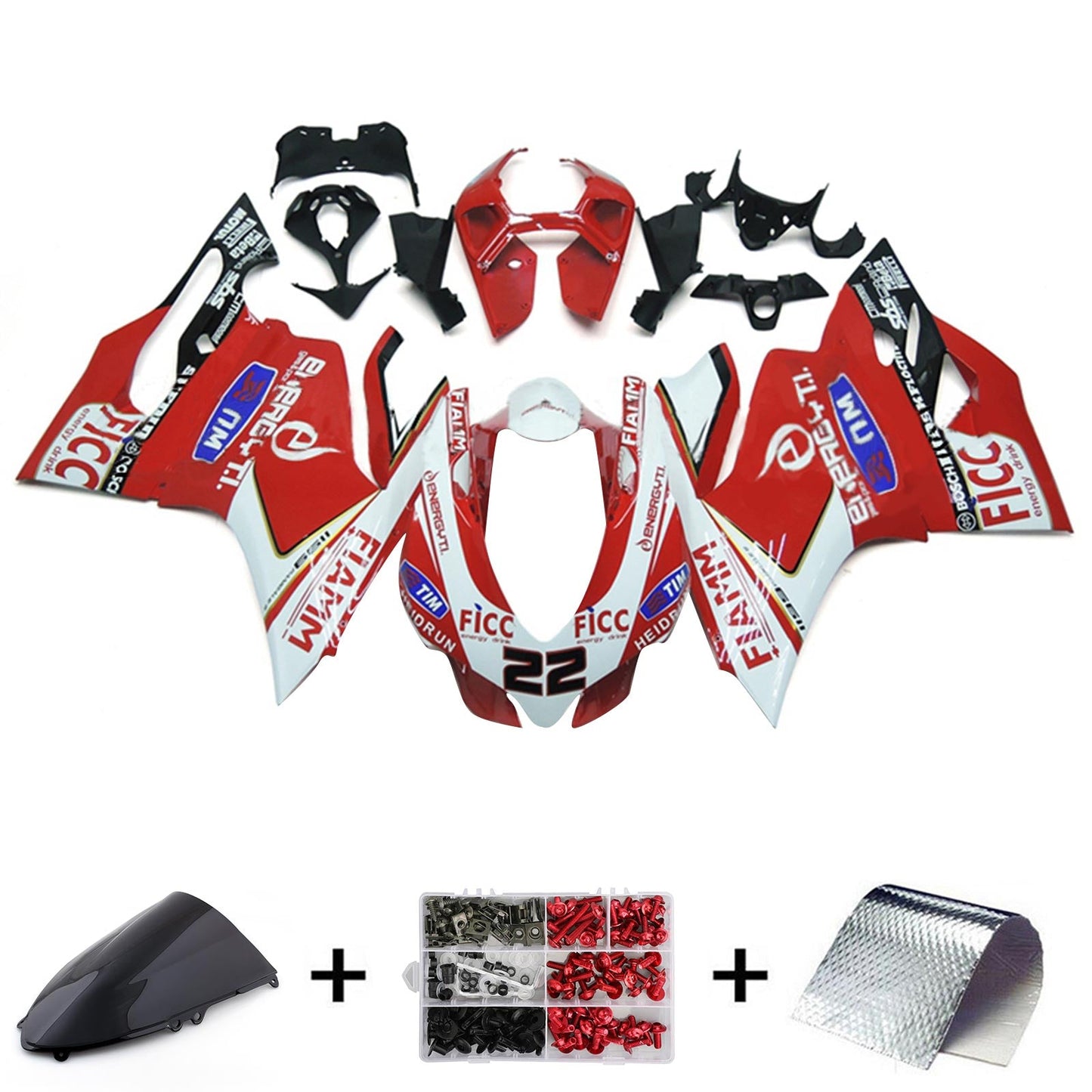 2012-2015 Ducati 1199 899 Injection Fairing Kit Bodywork Plastic ABS#117