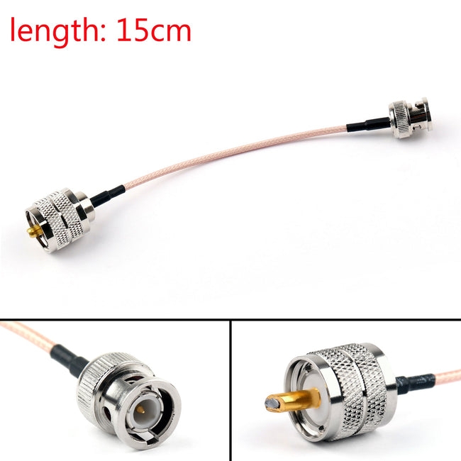 15cm RG316 Cable BNC Male Plug To PL259 UHF Male Crimp Jumper Pigtail 6in FPV