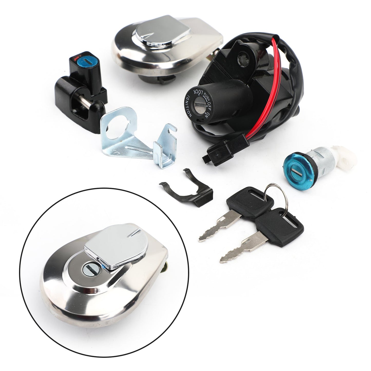 Ignition Switch Fuel Gas Cap Seat Lock Set Keys For Honda CB750 Nighthawk 91-03
