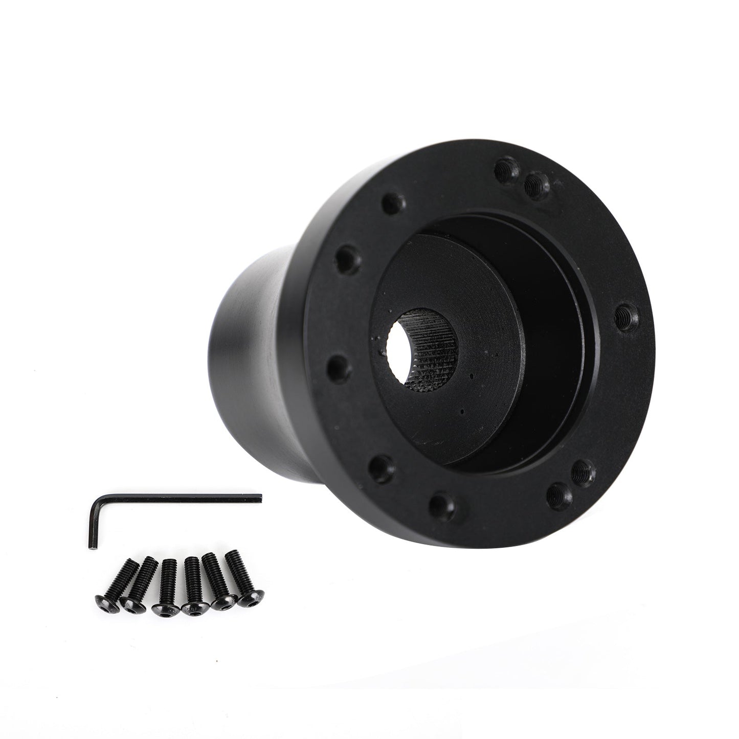 Golf Cart Aluminum Steering Wheel Adapter Hub fit for EZGO TXT & RXV Black