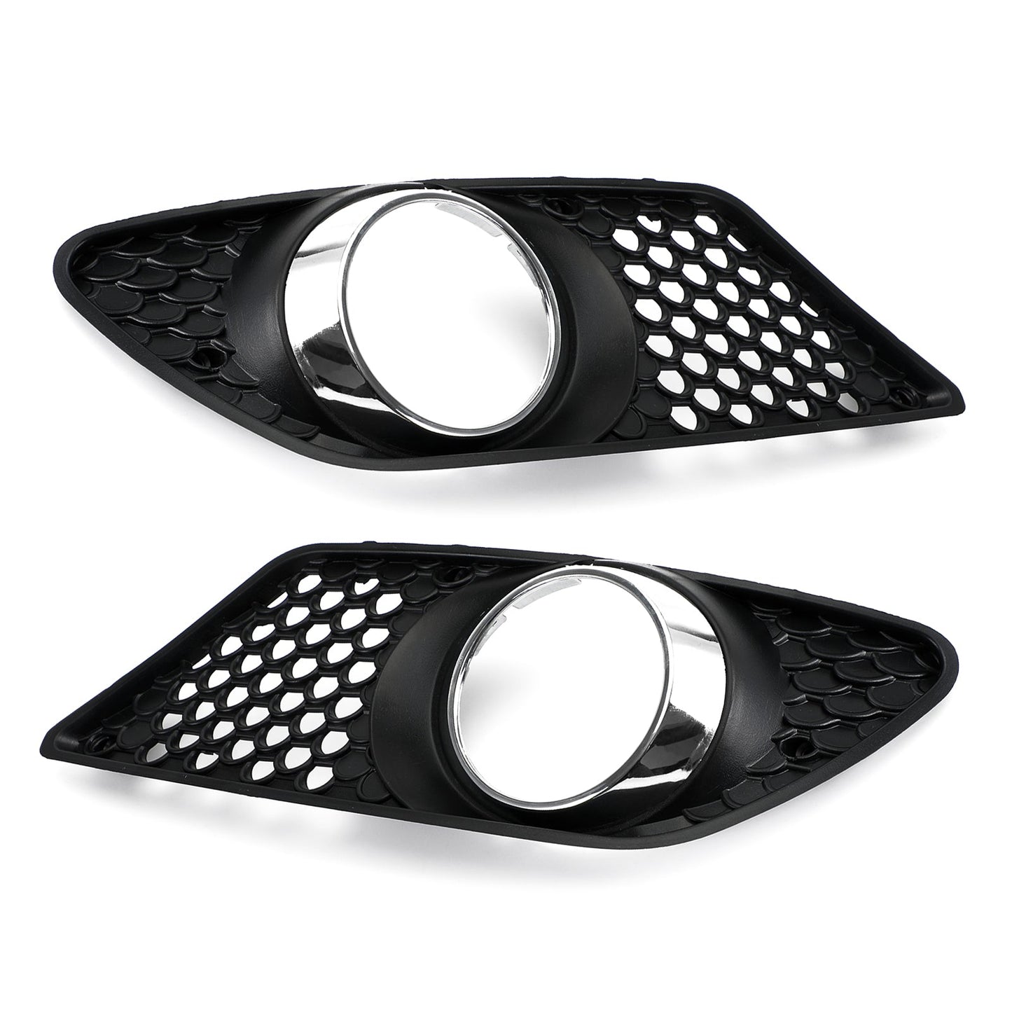 Pair Front Bumper Fog Light Grill Set Fit Mercedes Benz C-Class W204 2008-2010