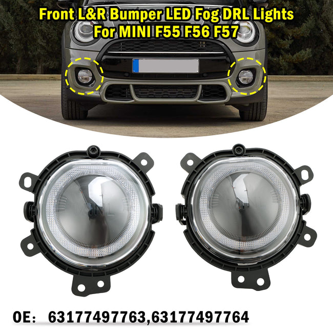 BMW Mini F55 F56 F54 F57 LED Front Bumper Left & Right Fog Light Lamp