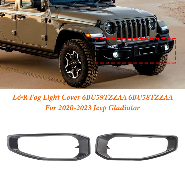Jeep Gladiator 2020-2023 Pair Fog Light Trim 6BU59TZZAA 6BU58TZZAA