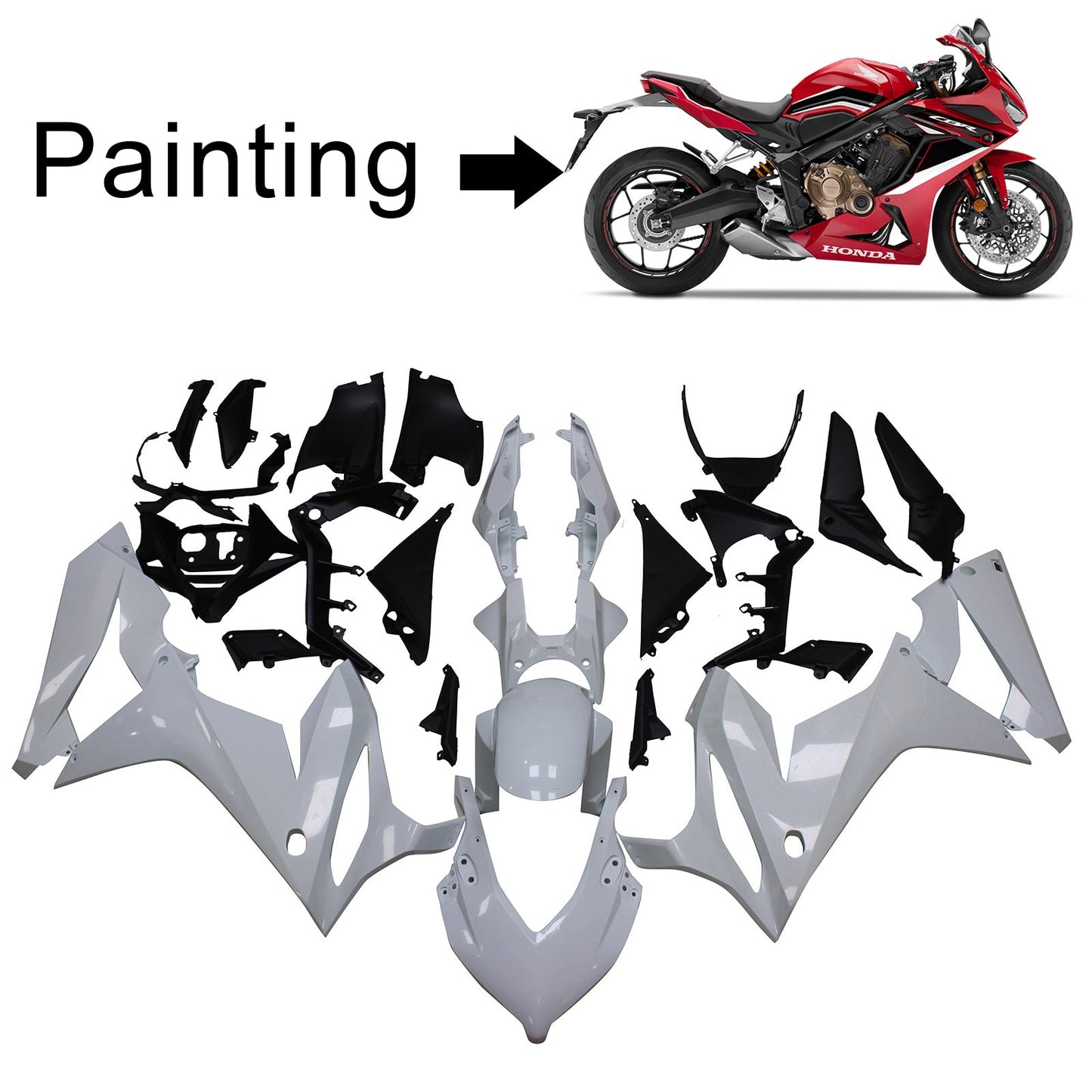 2021-2023 Honda CBR650R Amotopart Injection Fairing Kit Bodywork Plastic ABS #101