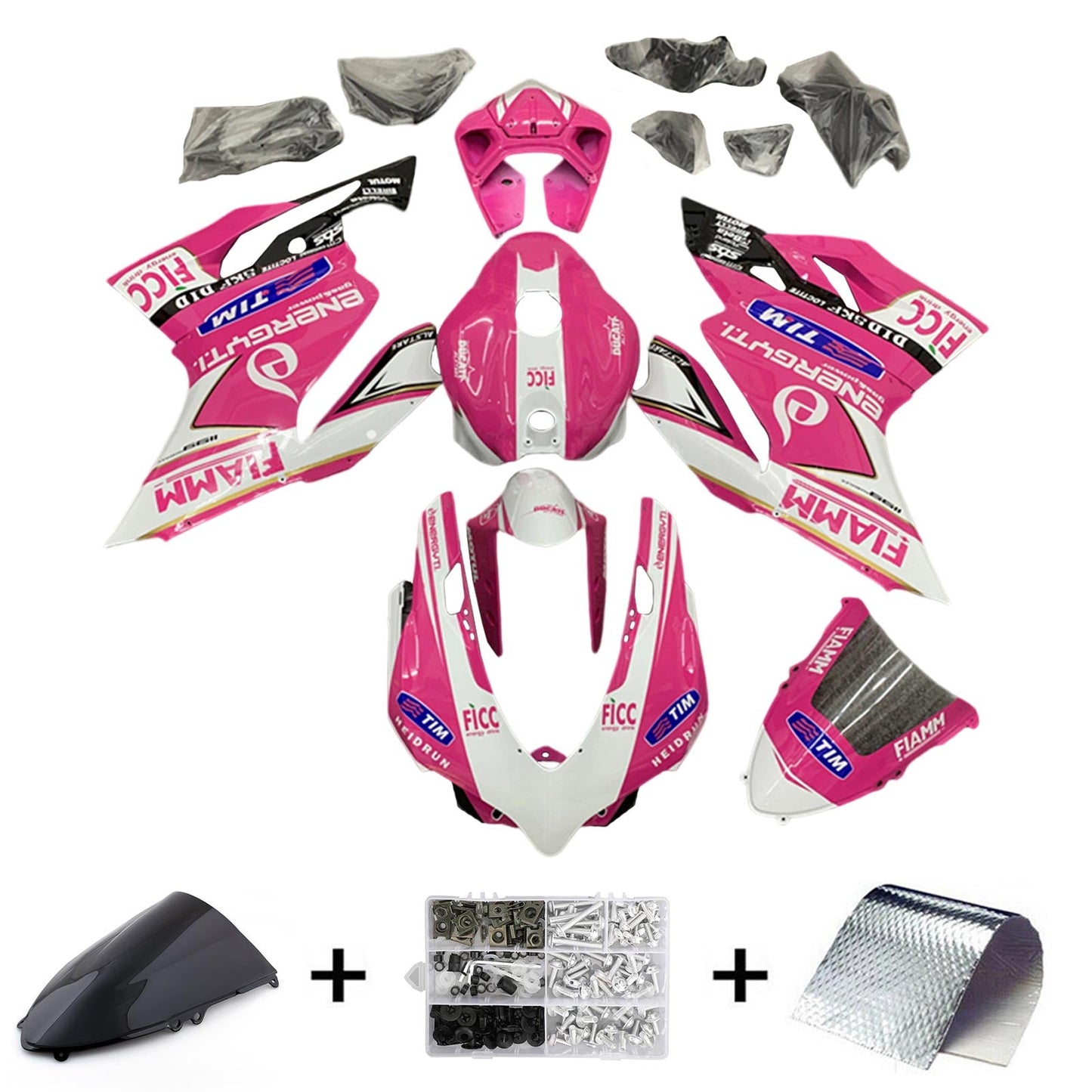 2012-2015 Ducati 1199 899 Injection Fairing Kit Bodywork Plastic ABS#116