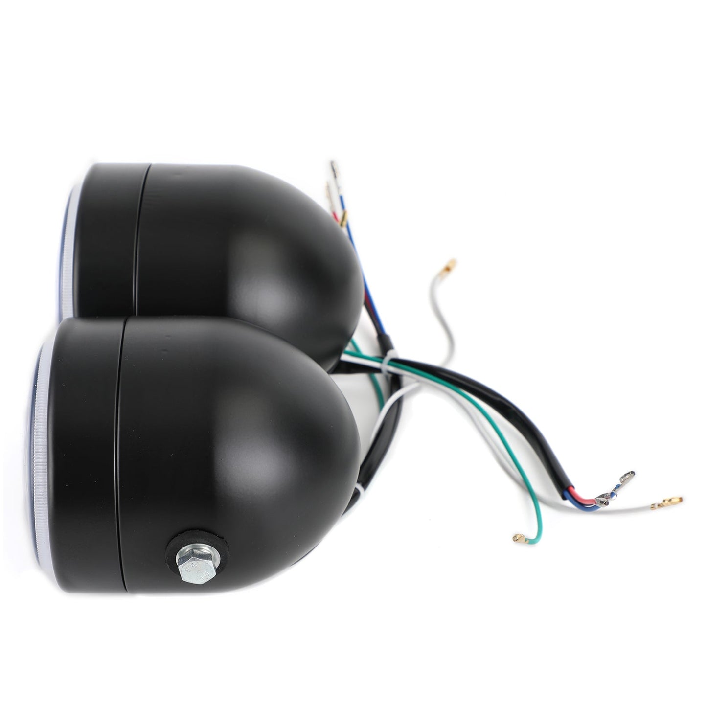 Motorcycle Twin Headlight Double DRL Light for Harley Chopper Bobber Cafe Racer