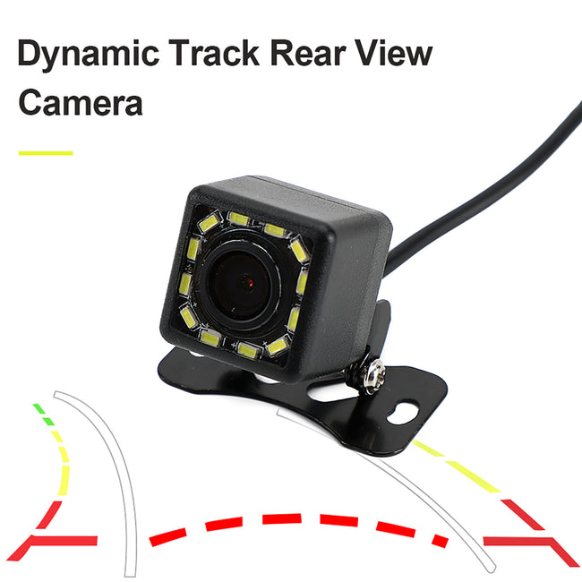 150º Dynamic Trajectory Car Rear View Reverse Backup Parking Camera Night View