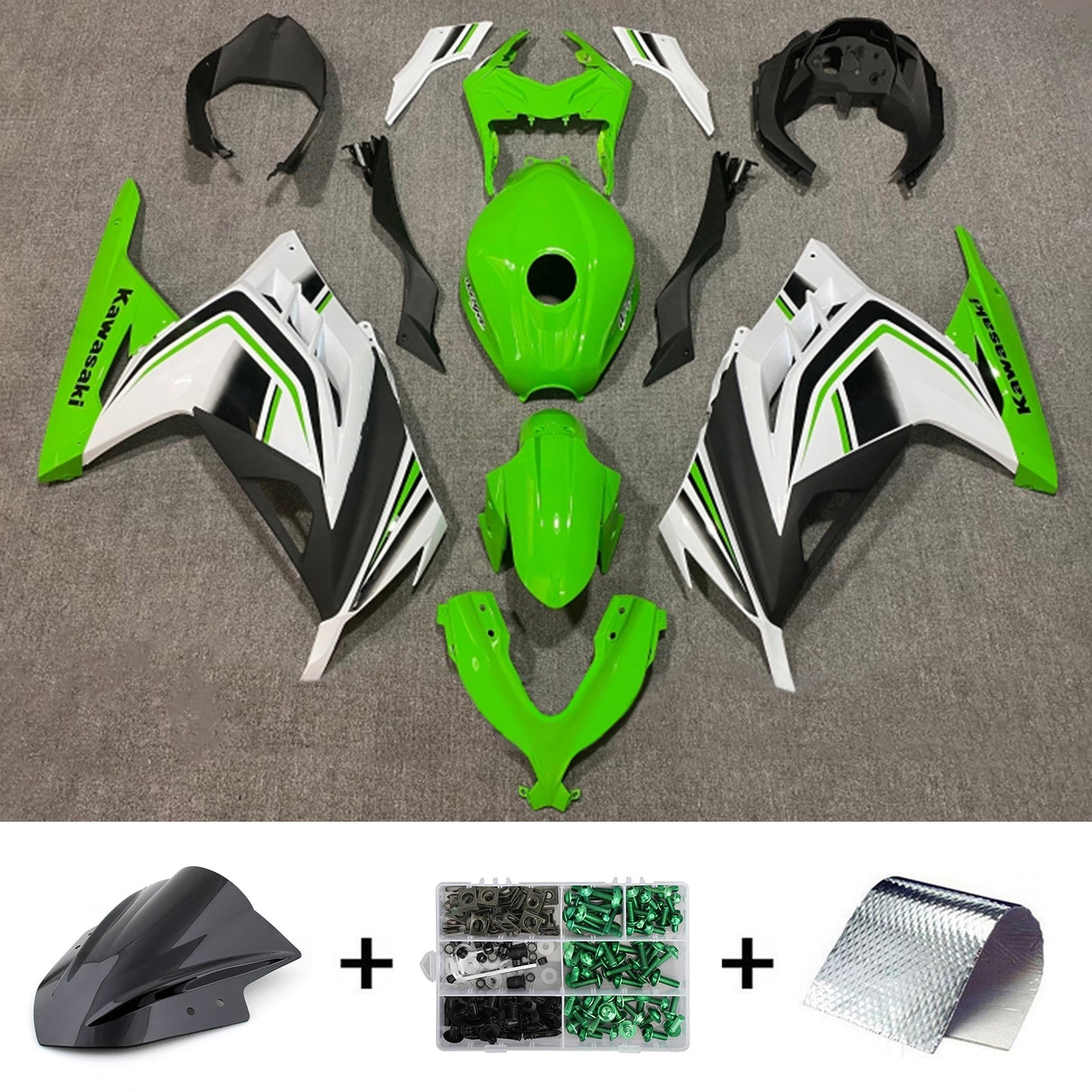 2013-2024 Kawasaki EX300/Ninja300 Injection Fairing Kit Bodywork Plastic ABS#161