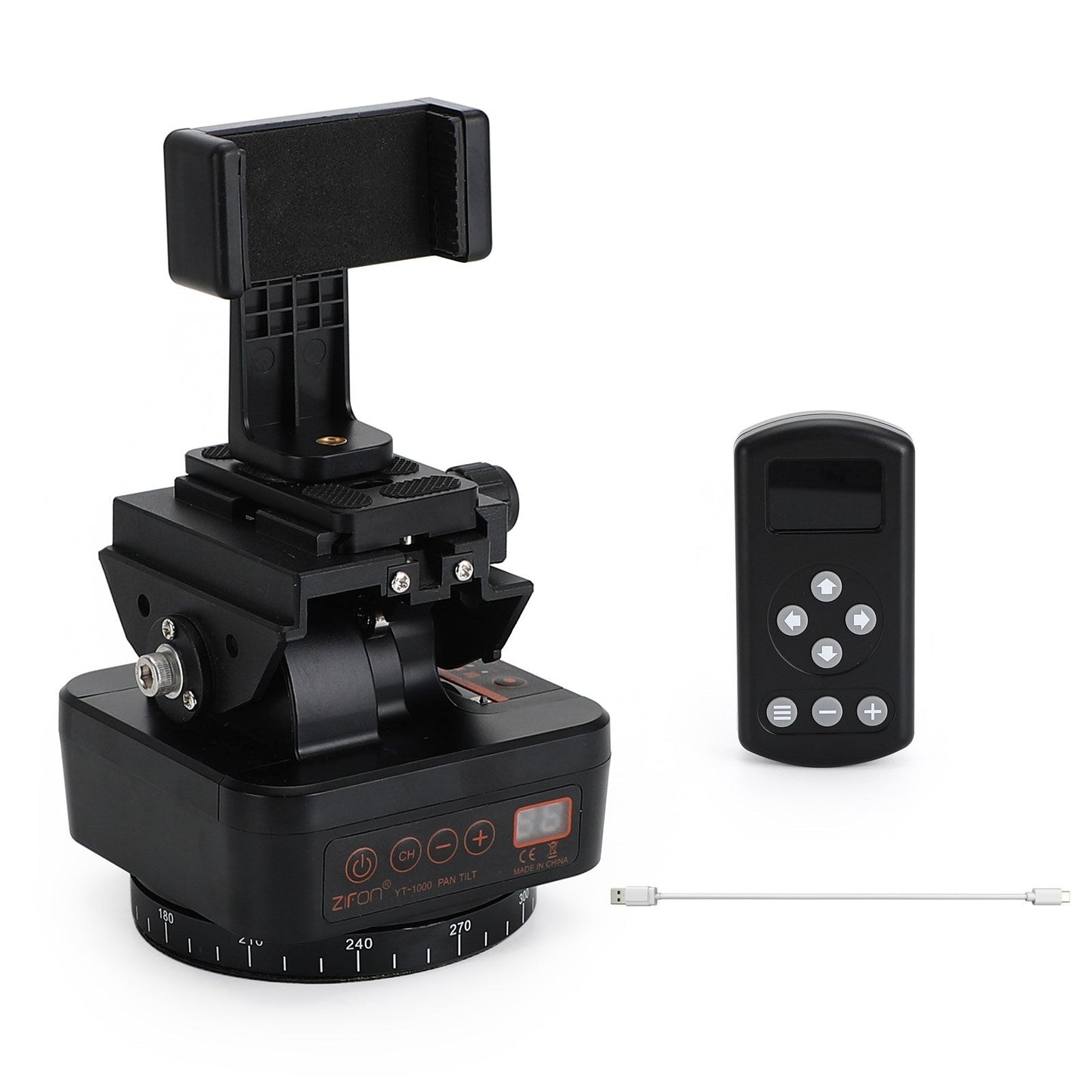ZIFON YT-1000 Remote 360° Panoramic Rotating Tripod Head For Gopro DSLR Phone