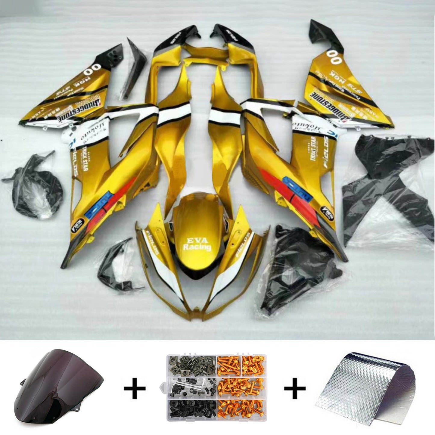 2013-2018 Kawasaki ZX6R 636 Injection Fairing Kit Bodywork Plastic ABS#135