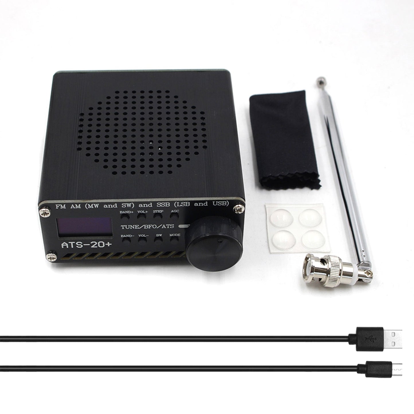 New ATS-20+ Plus ATS20 V2 SI4732 Radio Receiver FM AM (MW & SW) SSB (LSB & USB)