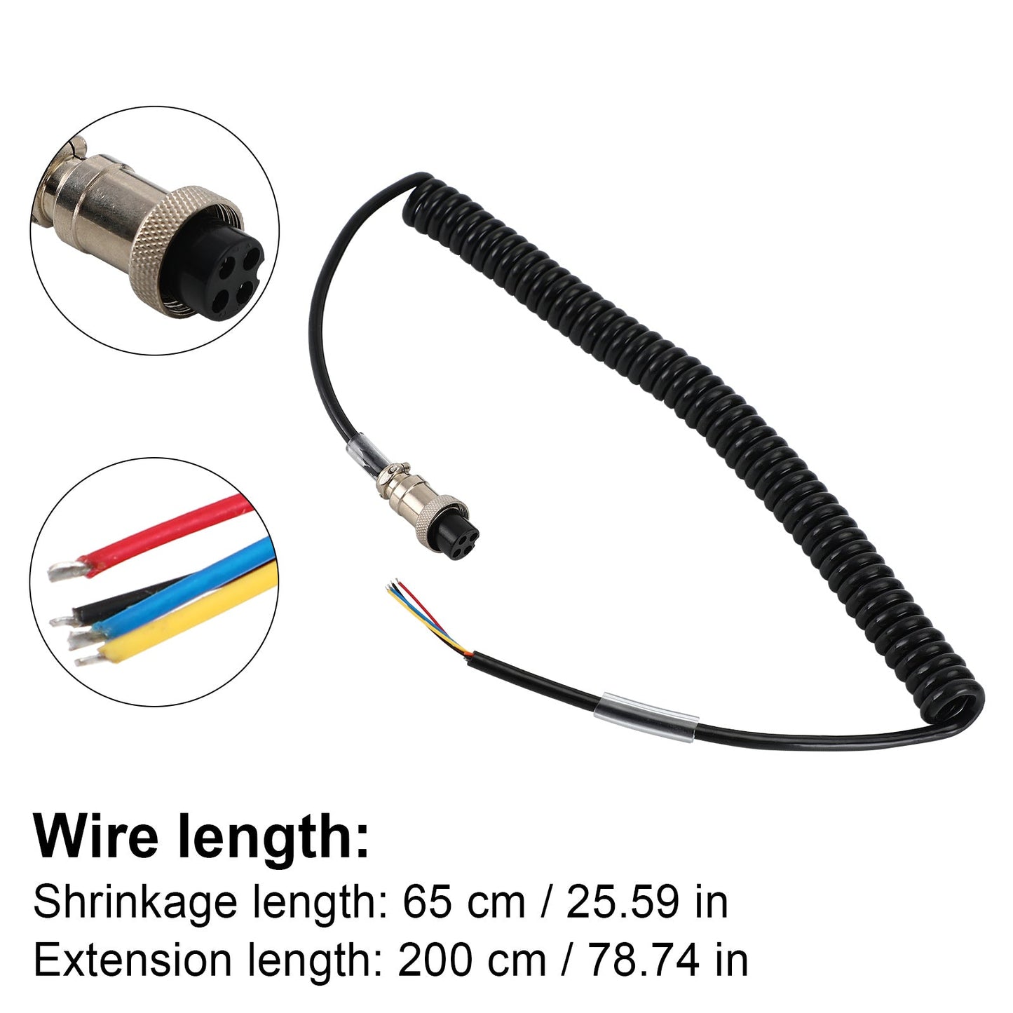 1 Pcs Radio Speaker Mic Microphone 4Pin Cable For Pr550 Pr3100 Car Walkie Talkie