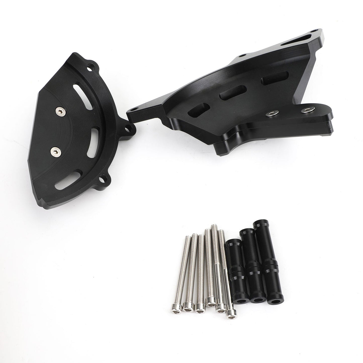 Engine Alternator & Clutch Cover Crash Pad Set For Honda CB650R Neo Sports Cafe 2019-2020 BLK