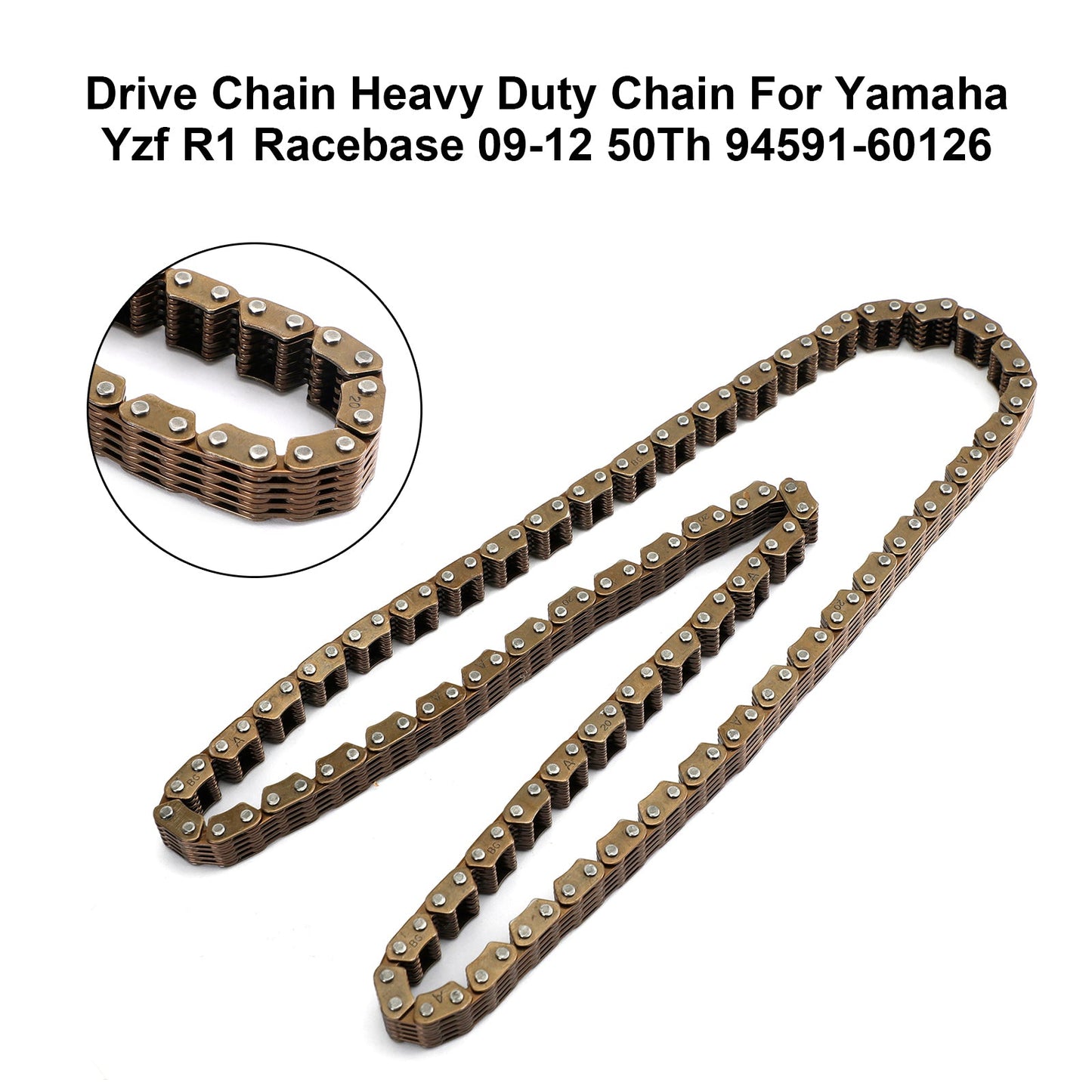 New Heavy Duty Drive Chain For Yamaha Yzf R1 Racebase 09-12 50Th 94591-60126
