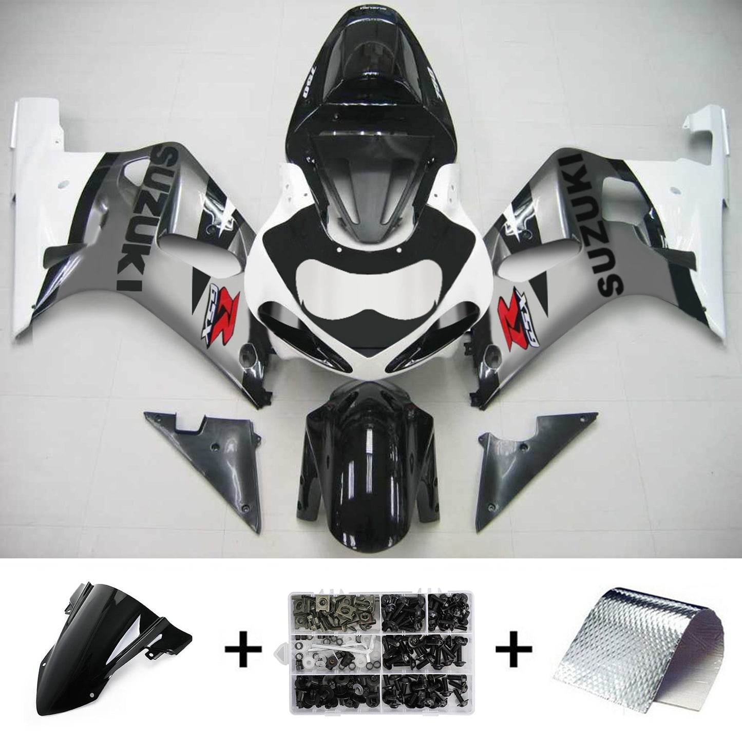 2001-2003 Suzuki GSXR750 K1 Amotopart Injection Fairing Kit Bodywork Plastic ABS #121