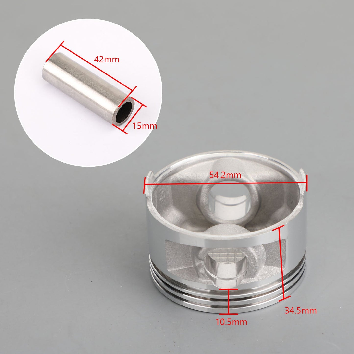 Piston Ring Pin Clip Kit Std Bore 53.70Mm For Yamaha Xc150 Cygnus 150 1992/1997