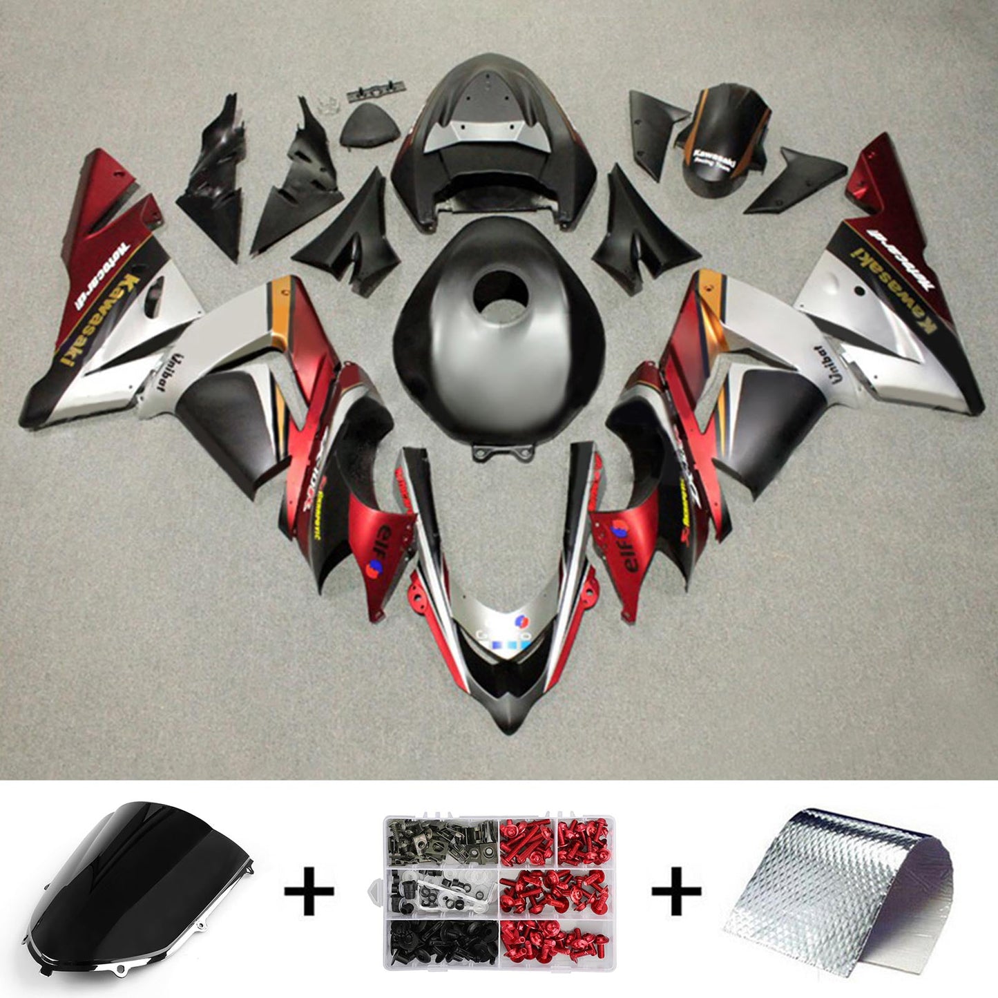 2004-2005 Kawasaki ZX10R Injection Fairing Kit Bodywork Plastic ABS#130