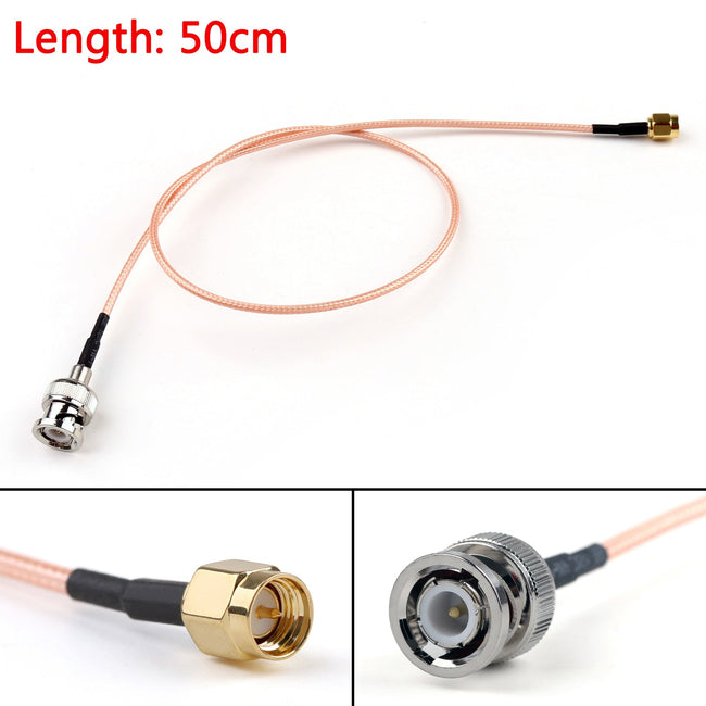 50cm Cable BNC Male Plug To SMA Male Straight Crimp RG316 20in Jumper Pigtail