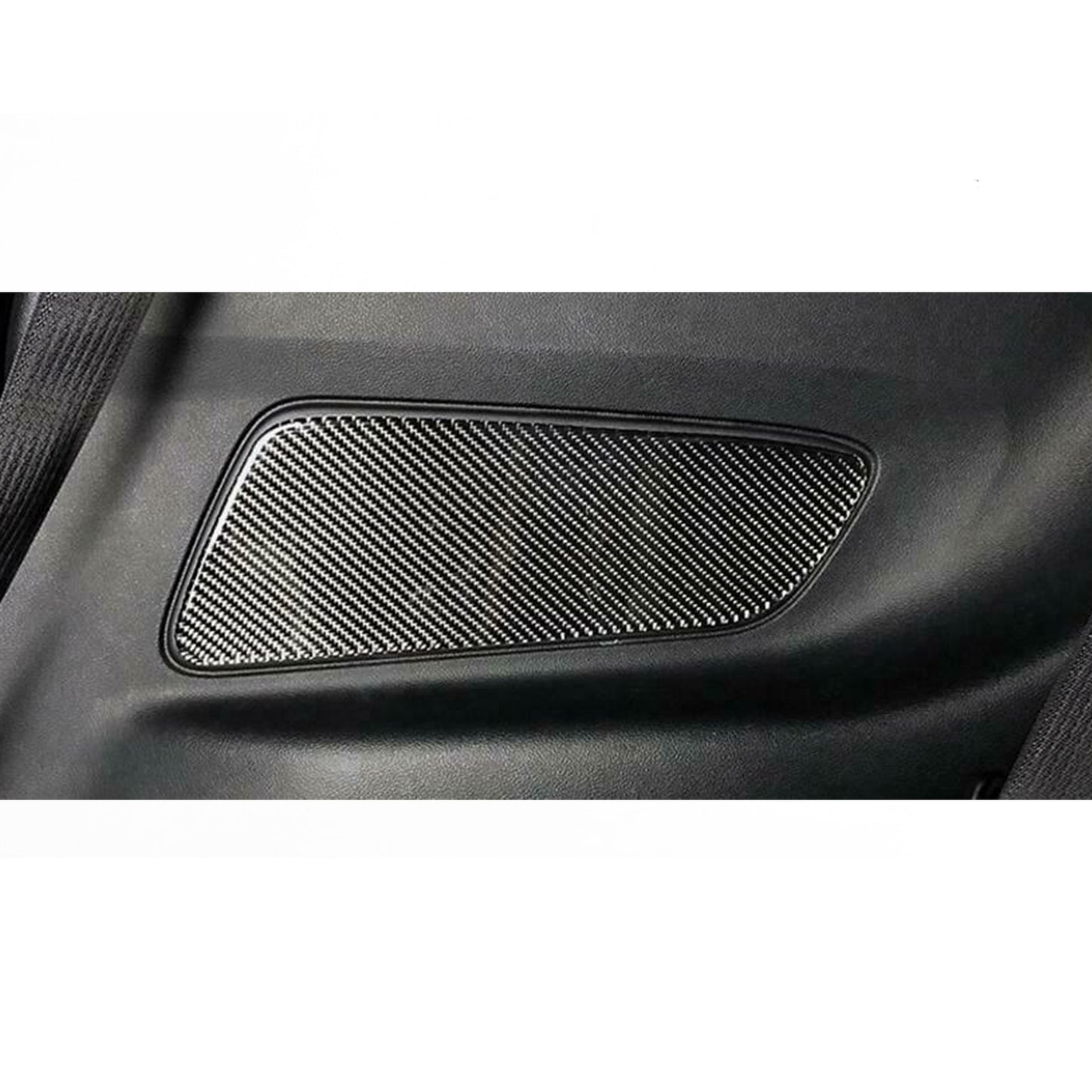 Real Carbon Fiber Rear Seat Door Panel Cover Trim For Ford Mustang 2015-2019