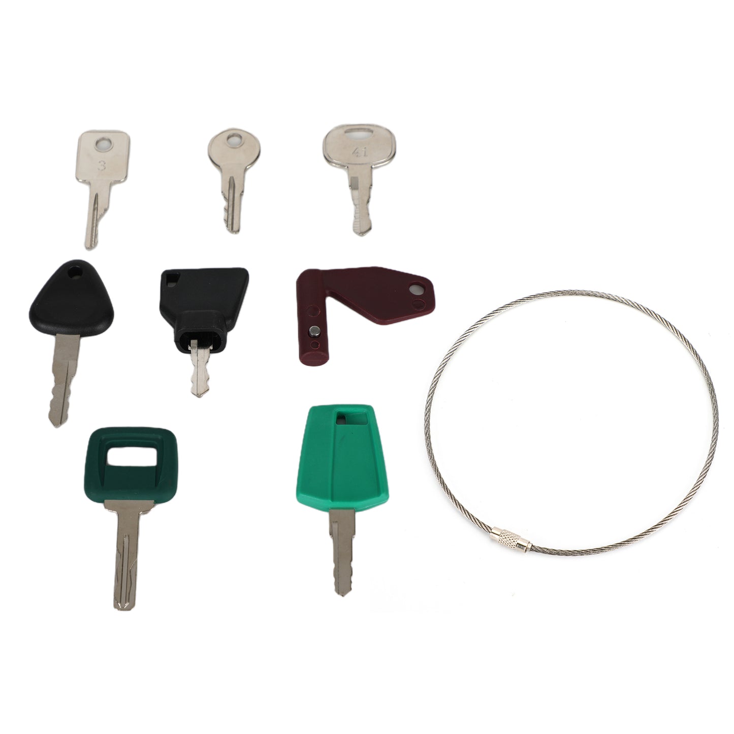 For Volvo Heavy Construction Equipment Ignition 8 Keys Set With Laser Cut Key